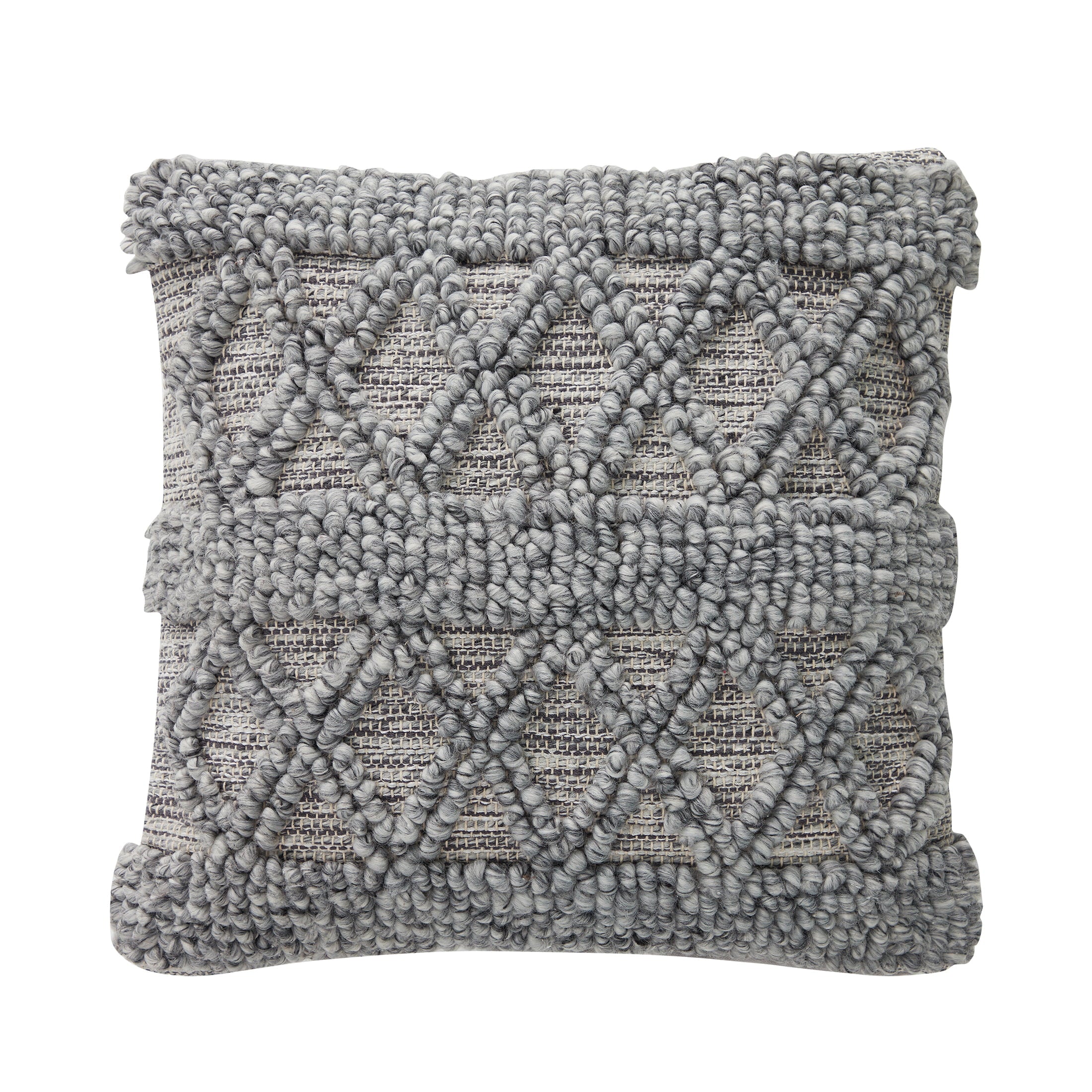 Mckinney Woven Textured Diamond Stripe Square Decorative Pillow Cover