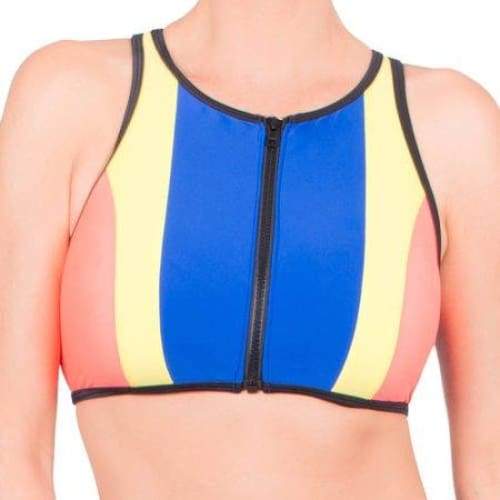 http://www.keukaoutlet.com/cdn/shop/products/womens-neoprene-bikini-swimsuit-top-with-chunky-zipper-large-yellowcoralblue-keuka-outlet-215.jpg?v=1585680093