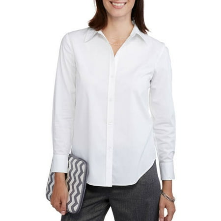 George Career Essentials Women's Long-Sleeve Core Button Down Shirt