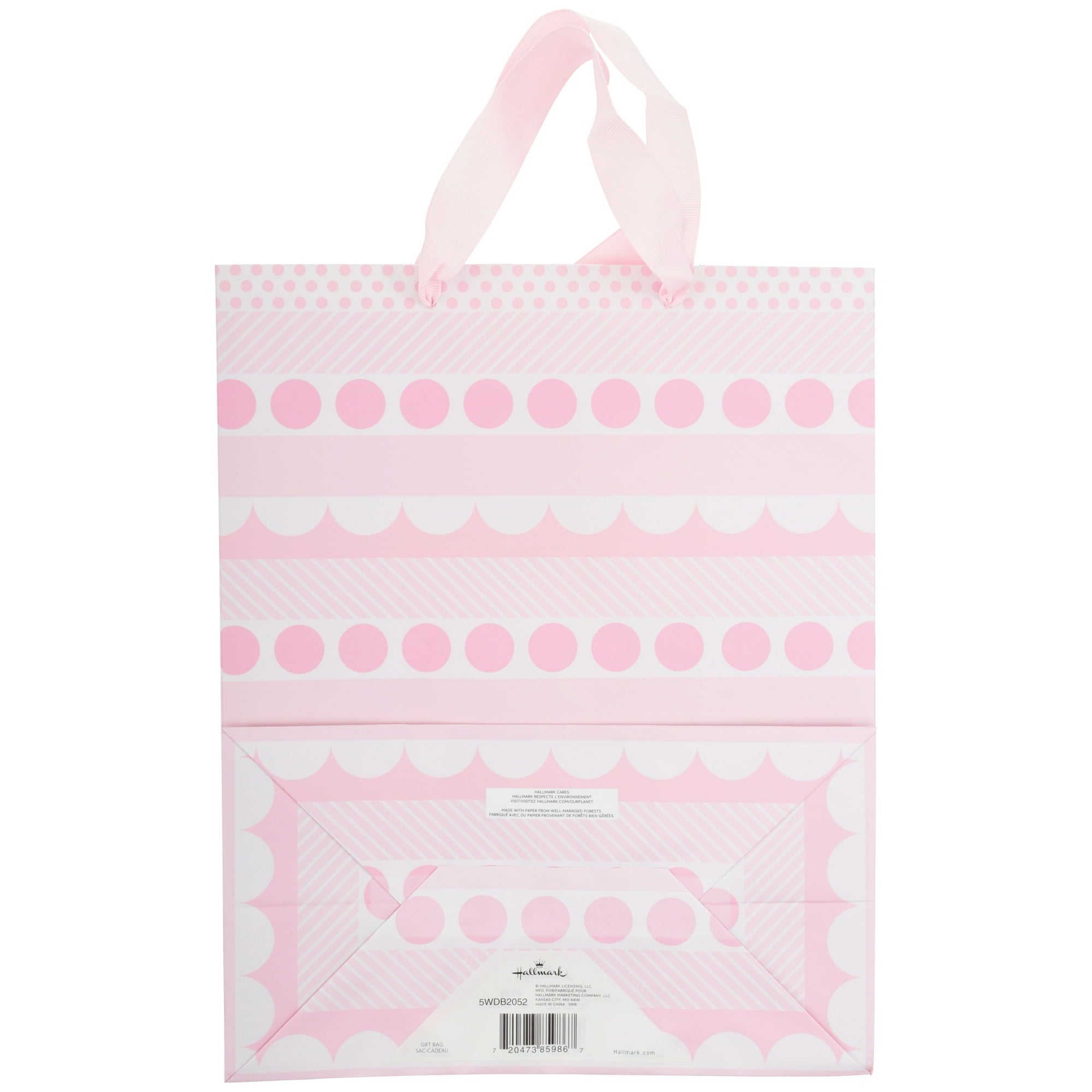 Hallmark Large Gift Bag with Tissue Paper for Baby Showers, First Birthdays, New Moms and More (G is for Girl)