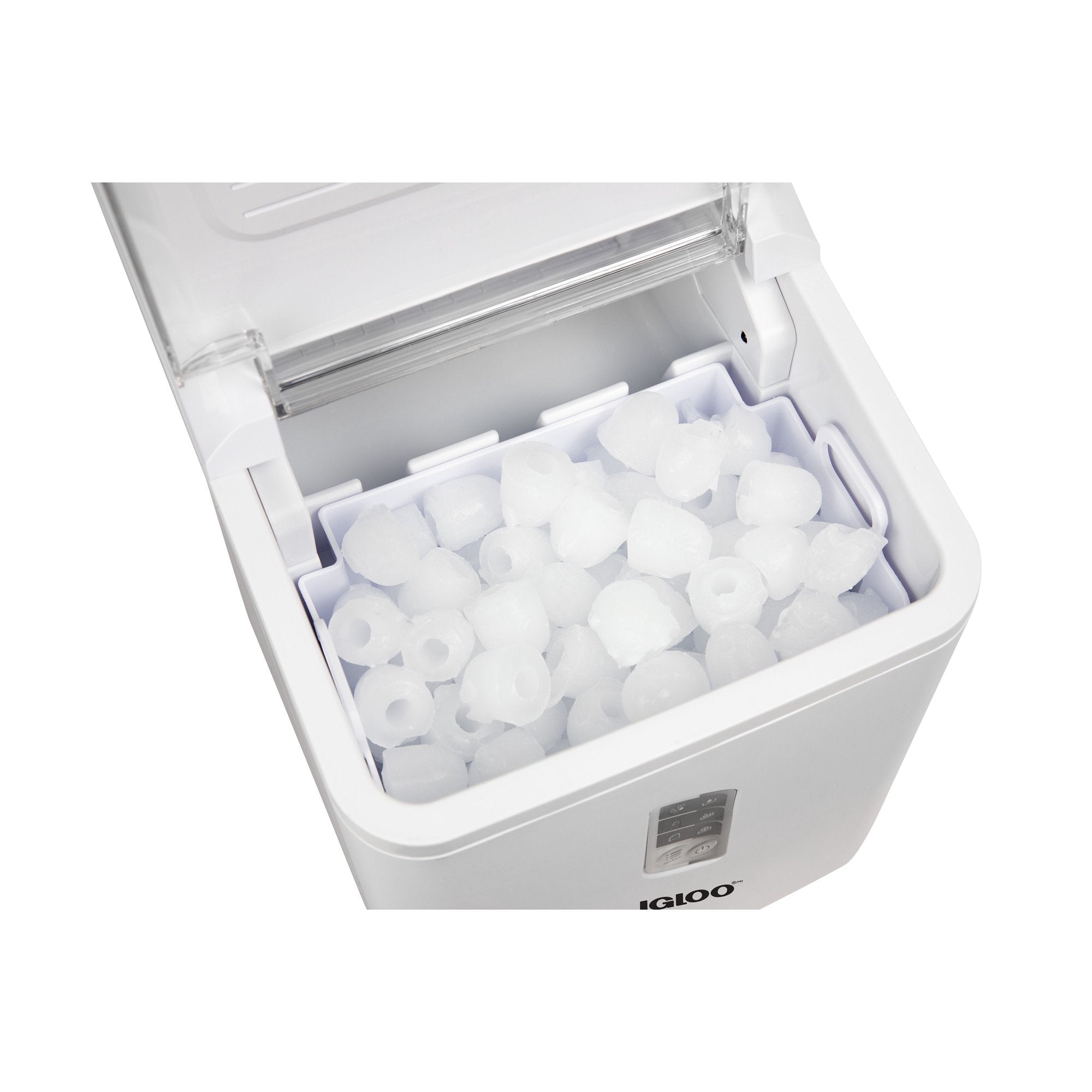 Igloo IGLICEB26HNWH 26-Pound Automatic Self-Cleaning Portable Countertop Ice Maker Machine With Hand