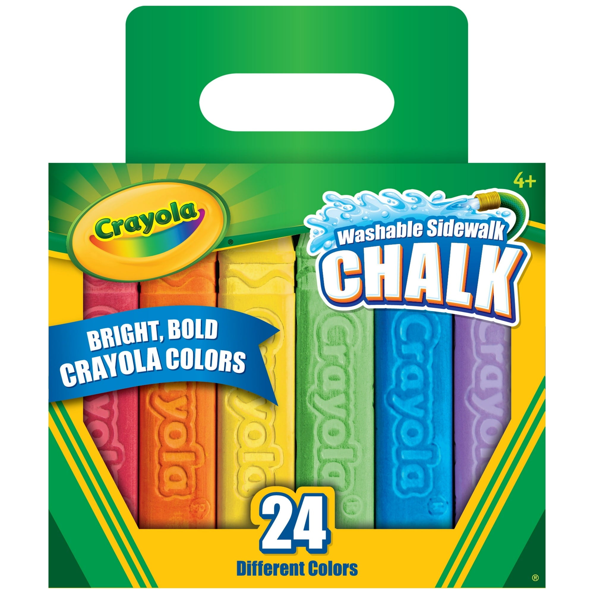 Crayola Washable Sidewalk Chalk in Assorted Colors, 24 Count