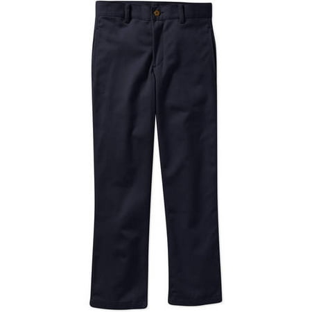 George Boys Flat Front Twill Pant With Scotchguard