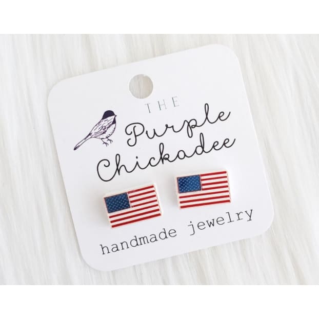 American Flag Acrylic Earrings - Earrings