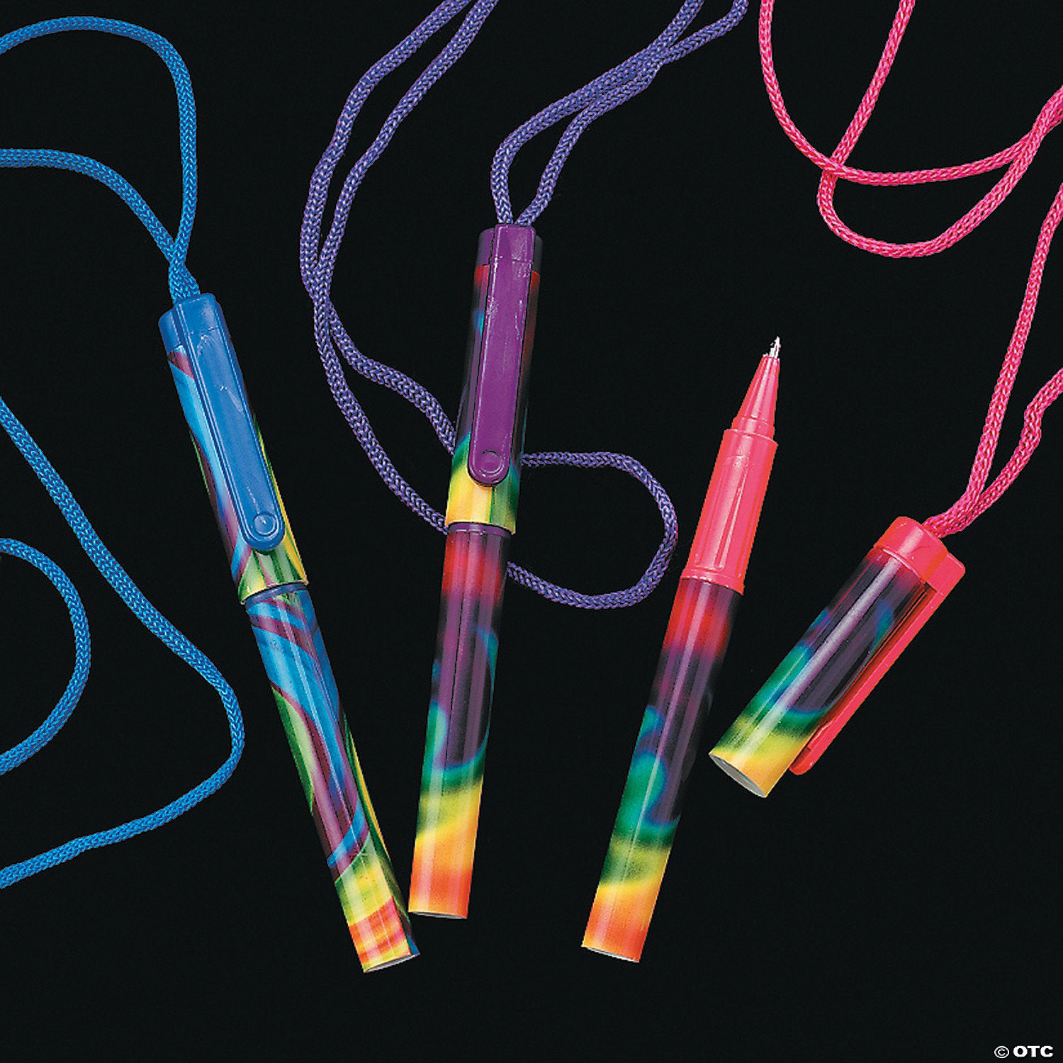 Tie-Dyed Pens on A Rope